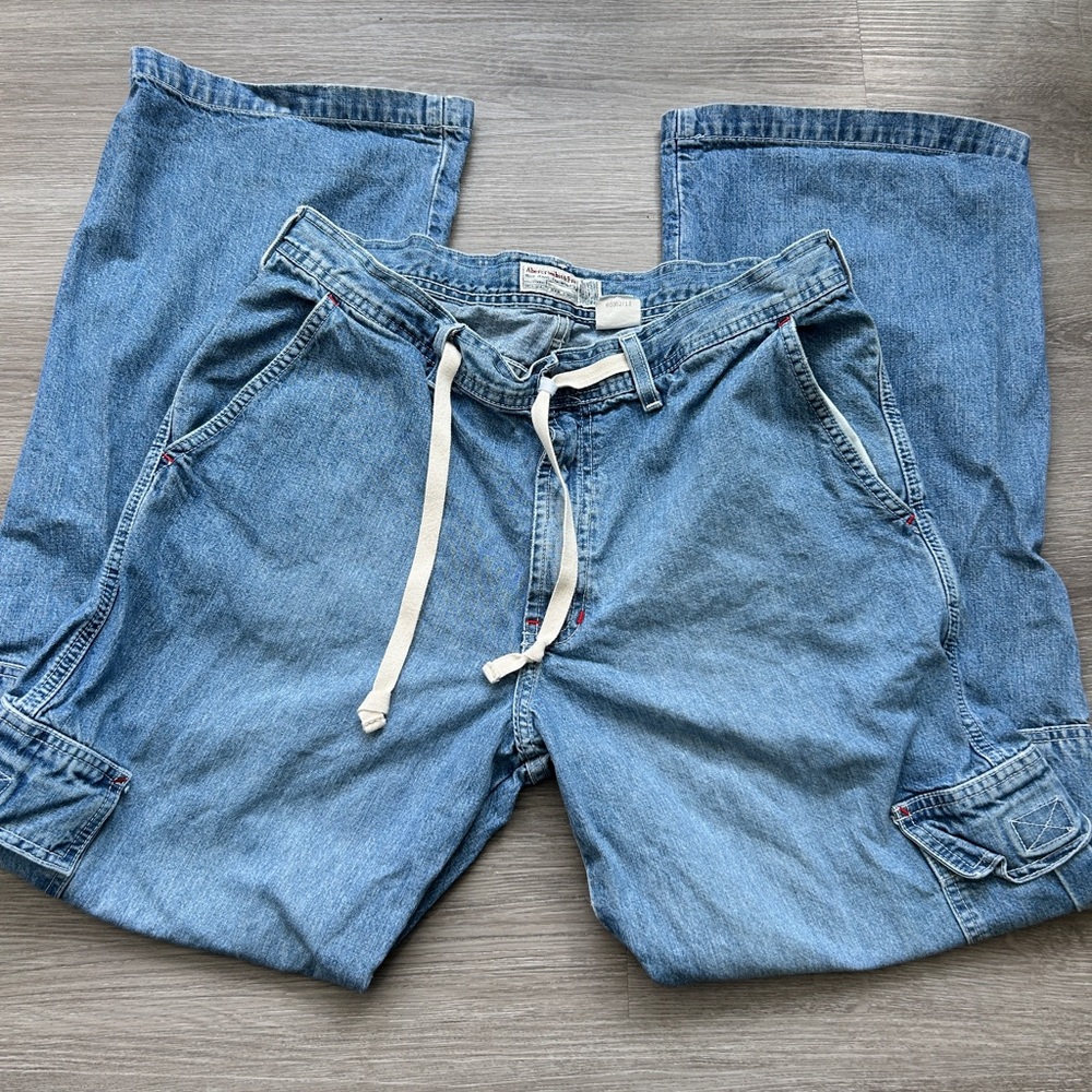 Vintage ABERCROMBIE AND FITCH Womens Y2K cotton Cargo Jeans - Size Large